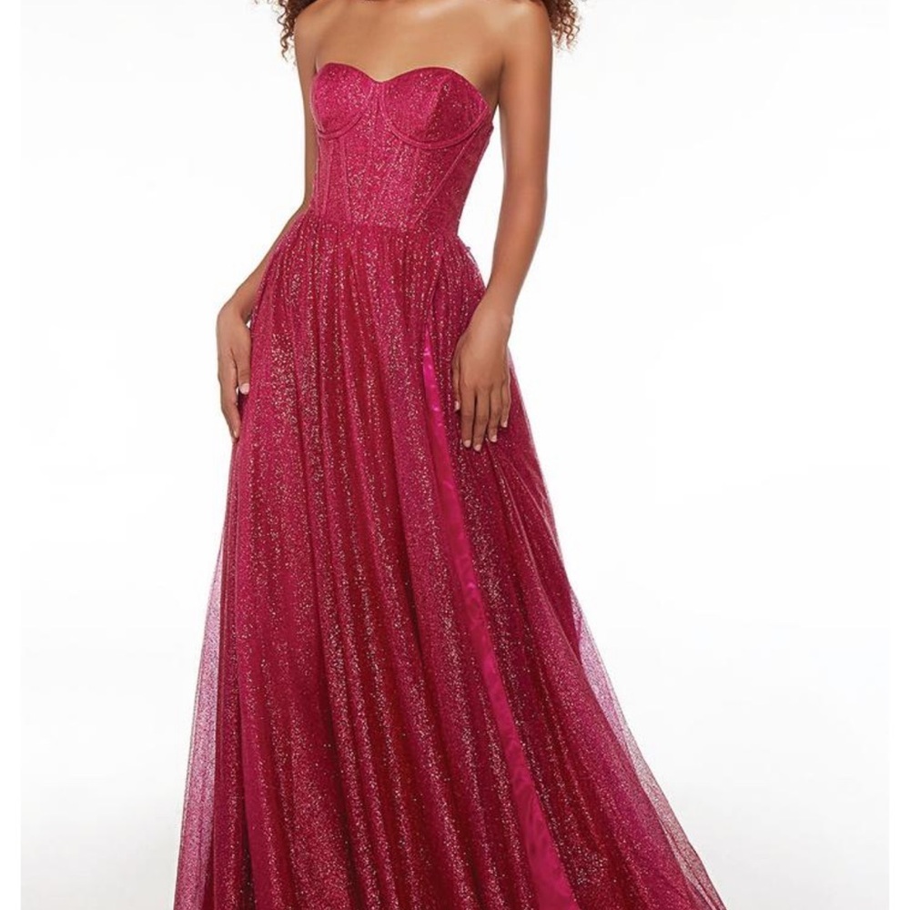Alyce Paris 61601 Orchid Glitter Corset Prom Gown Size 2 NWT - Picture 11 of 13